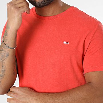 Tommy Jeans - Camicia Tee Slim Jaspe 0363 Arancione Chiné