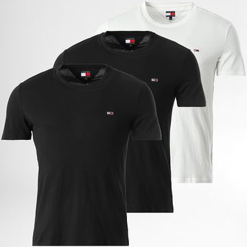 Tommy Jeans - Set di 3 camicie slim 1579 bianco nero