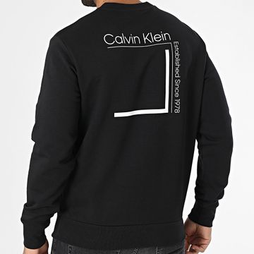 Calvin Klein - Linear Box Logo Felpa girocollo 4259 Nero