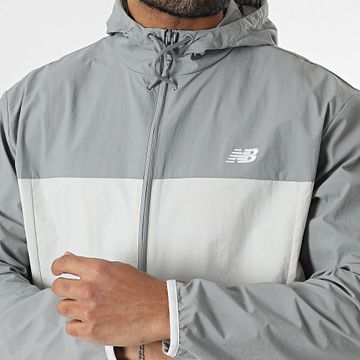 New Balance - Giacca a vento con cappuccio MJ41506 Grigio