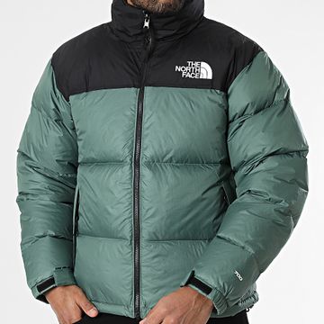 The North Face - Piumino Retro Nuptse con cappuccio 1996 A3C8D Verde Nero