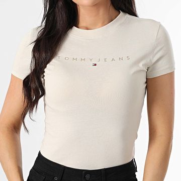 Tommy Jeans - Maglietta lineare tonale da donna 0315 Beige