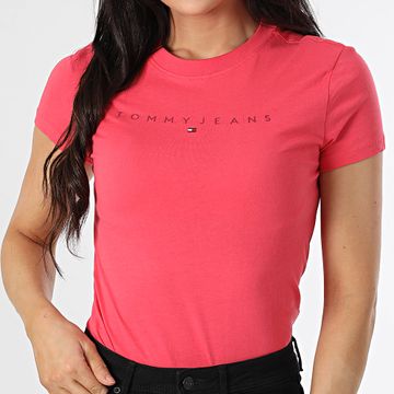 Tommy Jeans - Maglietta lineare tonale da donna 0315 Rosa