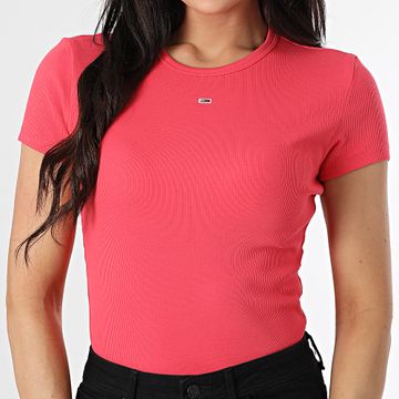 Tommy Jeans - Maglietta Essential Slim Donna 7383 Rosa