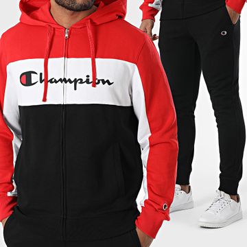 Champion - Tuta da ginnastica 220814 Nero Rosso Bianco