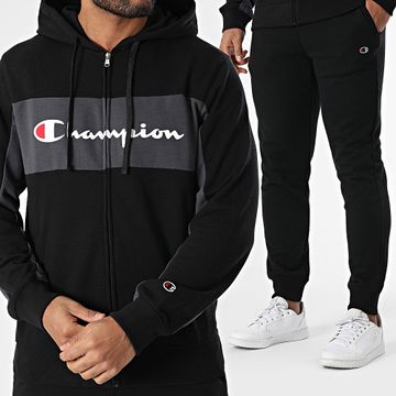 Champion - Tuta da ginnastica 220814 Nero Grigio Carboncino