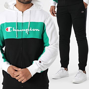 Champion - Tuta da ginnastica 220814 Nero Bianco Verde
