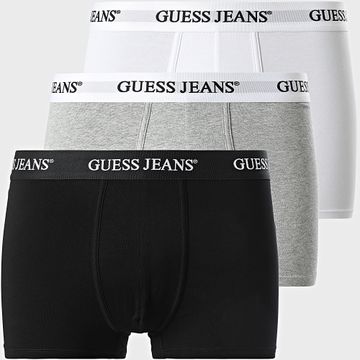 Guess - Set di 3 boxer M4BZ48-K6YW1 nero bianco grigio erica