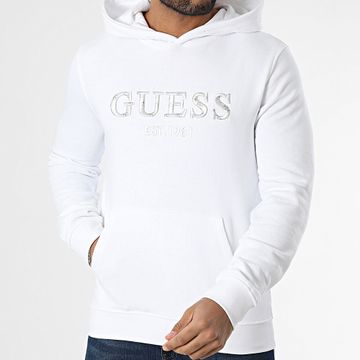 Guess - M5GQ36-KCN01 Felpa con cappuccio bianco