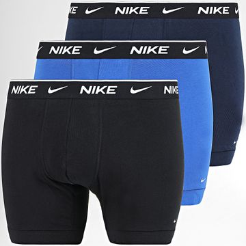 Nike - Confezione da 3 boxer in cotone elasticizzato KE1007 nero blu navy royal