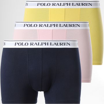 Polo Ralph Lauren - Set di 3 boxer giallo-rosa-marino