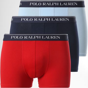 Polo Ralph Lauren - Set di 3 boxer rossi, azzurri e marini