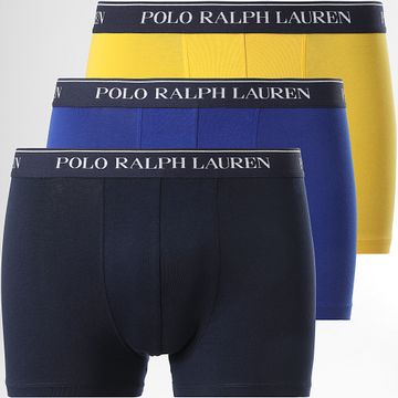 Polo Ralph Lauren - Set di 3 boxer gialli, blu reali e marini