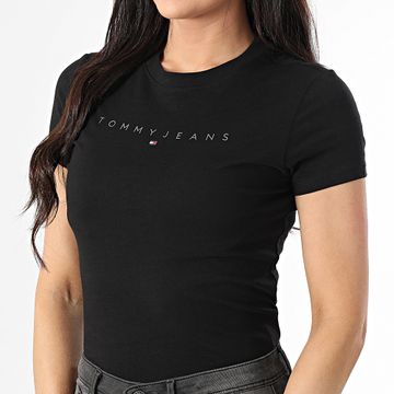 Tommy Jeans - Maglietta donna Tonal Linear 0315 Nero