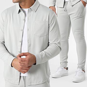 Zayne Paris  - Set camicia e pantaloni grigi a maniche lunghe