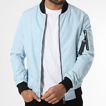 Kymaxx - Giacca bomber blu chiaro