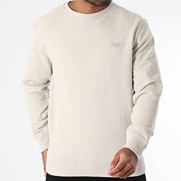 Superdry - Felpa girocollo Essential Logo M2013751A Beige