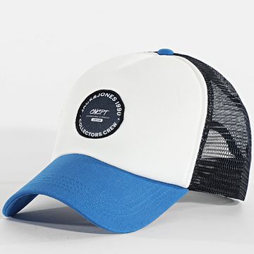 Jack And Jones - Cappello Trucker Bianco Reale Blu Navy