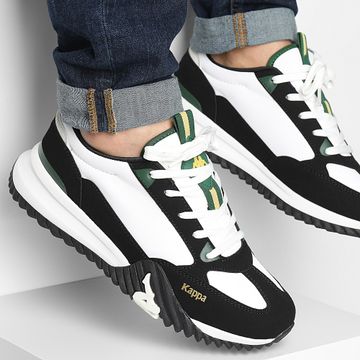 Kappa - Scarpe da ginnastica autentiche Arklow 351P8PW Bianco Nero Verde Eden