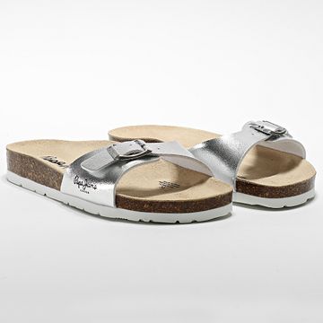 Pepe Jeans - Sandali da donna Oban Metal PLS90614 Argento