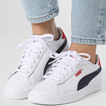 Puma - Scarpe da ginnastica da donna Puma Smash 3.0 392031 Puma Bianco Puma Navy Red