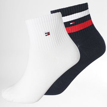 Tommy Hilfiger - Set di 2 paia di calzini 2937 bianco blu navy