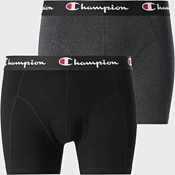Champion - Set di 2 boxer U20001 Blu Navy Heather Nero