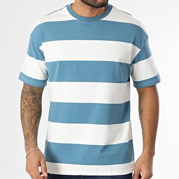 Frilivin - Maglietta oversize a righe bianche e blu