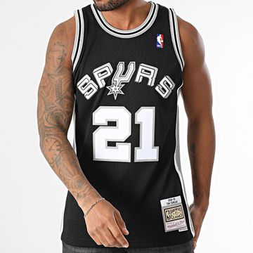 Mitchell and Ness - Maglia da basket Tim Duncan 98 Road Spurs Swingman Rosso