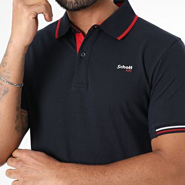 Schott NYC - Polo Devon a maniche corte blu navy