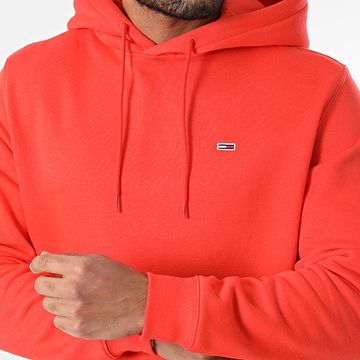 Tommy Jeans - Felpa con cappuccio Flag 0742 arancione