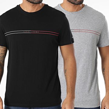Tommy Jeans - Set di 2 magliette Entry Graphic 1902 nero grigio erica