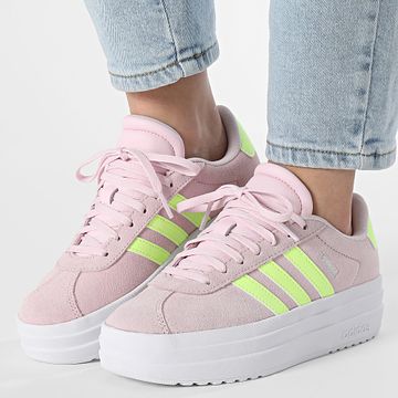 Adidas Sportswear - Sneakers donna VL Court Bold J JI1017 Clear Pink Hi-Res Yellow Footwear White