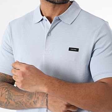 Calvin Klein - Polo manica corta Slim Stretch Pique 1196 Azzurro