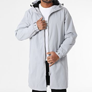 Classic Series - 2410 Giacca grigia con cappuccio e zip