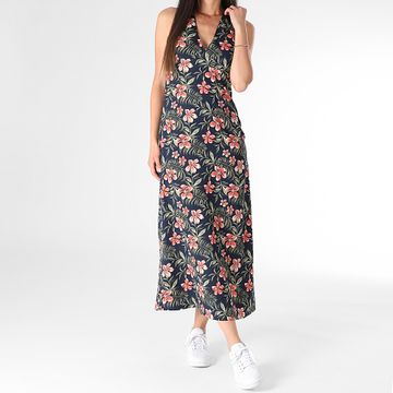 Only - Nova Life Elite Maxi Abito Donna Rosa Navy Verde Floreale