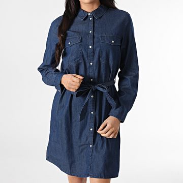 Only - Abito in denim da donna a maniche lunghe Kai - Blu grezzo