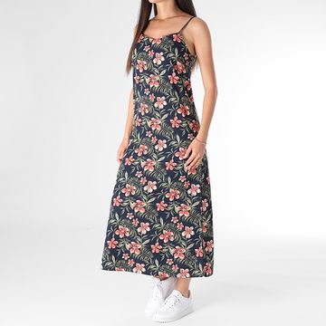 Only - Nova Life Elite Maxi Abito Donna Rosa Navy Verde Floreale