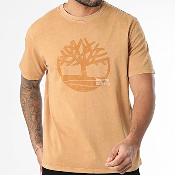 Timberland - Maglietta Tinta in capo Logo grafico A5UEK Cammello