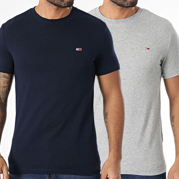 Tommy Jeans - Set di 2 magliette in jersey 0687 Grigio screziato Navy