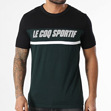 Le Coq Sportif - SP N1 Contemporary Tee Shirt 2510040 Nero Verde Scuro