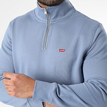 Levi's - A8606 Felpa azzurra con collo a zip