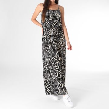 Only - Nova Life Elite Nero Beige Maxi Vestito Donna
