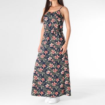 Only - Nova Life Elite Maxi Abito Donna Rosa Navy Verde Floreale
