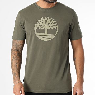 Timberland - Maglietta con logo dell'albero A2C2R Verde cachi scuro