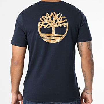 Timberland - Maglietta con logo dell'albero mimetico A2FKZ Blu navy