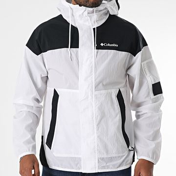 Columbia - Challenger Giacca a vento con cappuccio 2071553 Bianco Nero