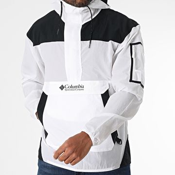 Columbia - Giacca a vento con cappuccio Challenger 2117001 Bianco Nero
