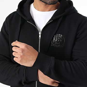 One Piece - Felpa con cappuccio e zip Logo Badge Nero