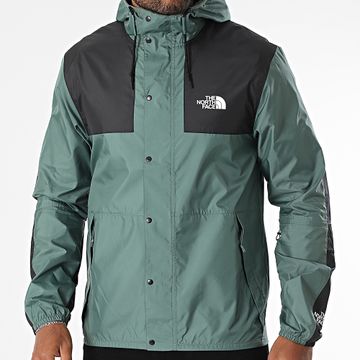 The North Face - Giacca a vento con cappuccio Moutain A5IG3 Verde Nero